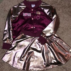 Girls Bomber Jacket & Skirt Set!